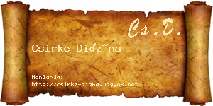 Csirke Diána névjegykártya