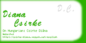 diana csirke business card